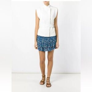Isabel Marant Serek Smocked Ruffle Mini Skirt